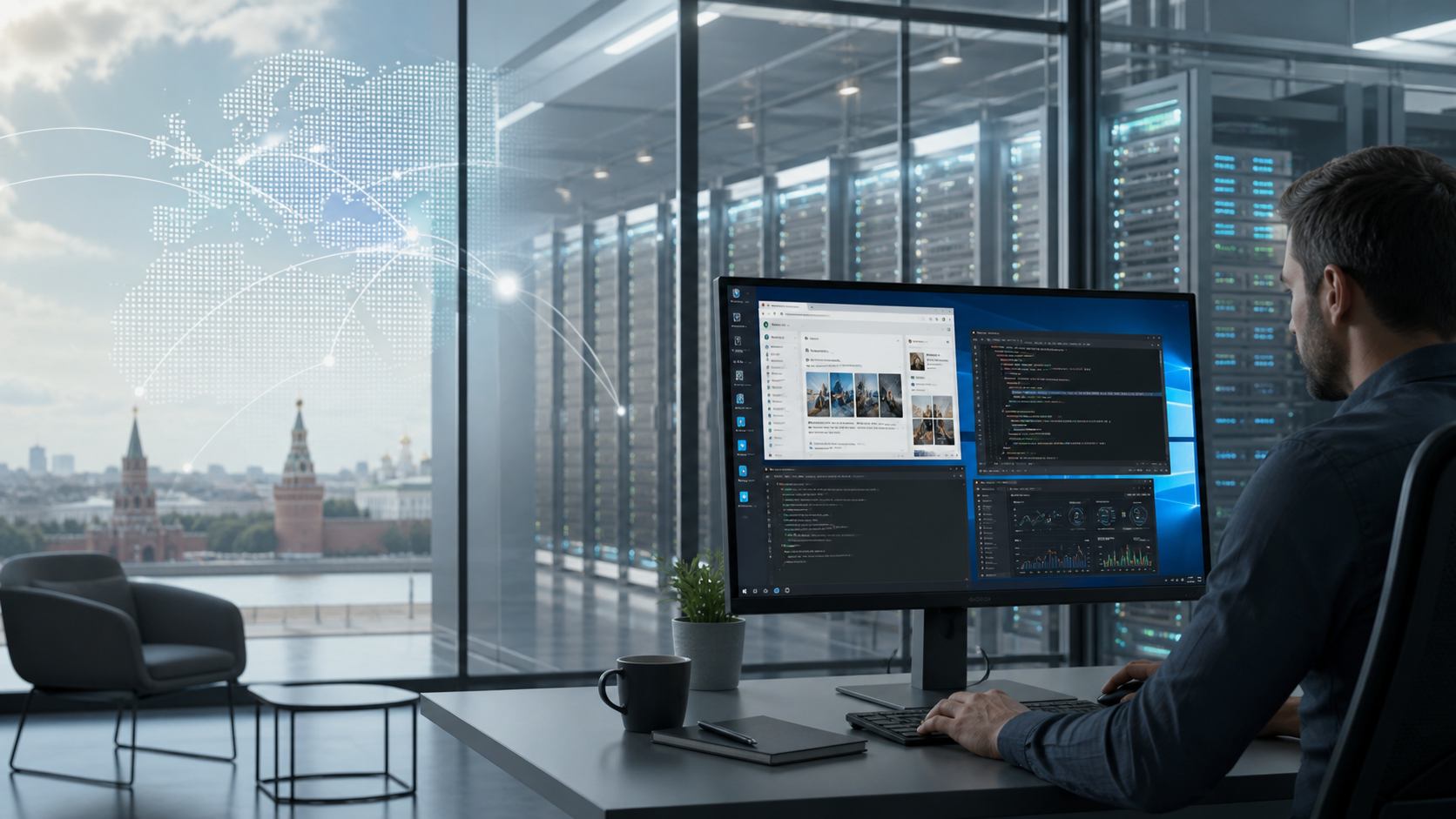 Иностранный сервер для ИИ с удаленным Windows-десктопом и зарубежной инфраструктурой