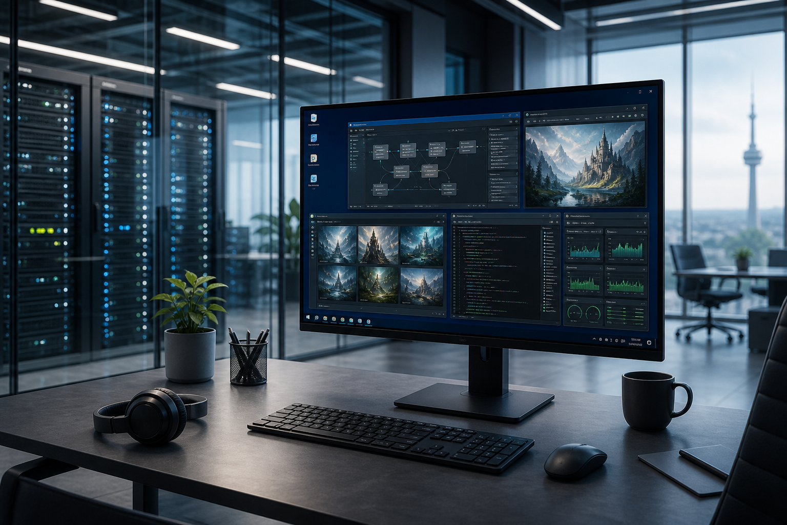 Сервер для нейросетей с удаленным Windows-десктопом и AI-инструментами