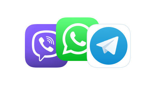 WhatsApp, Telegram, Viber